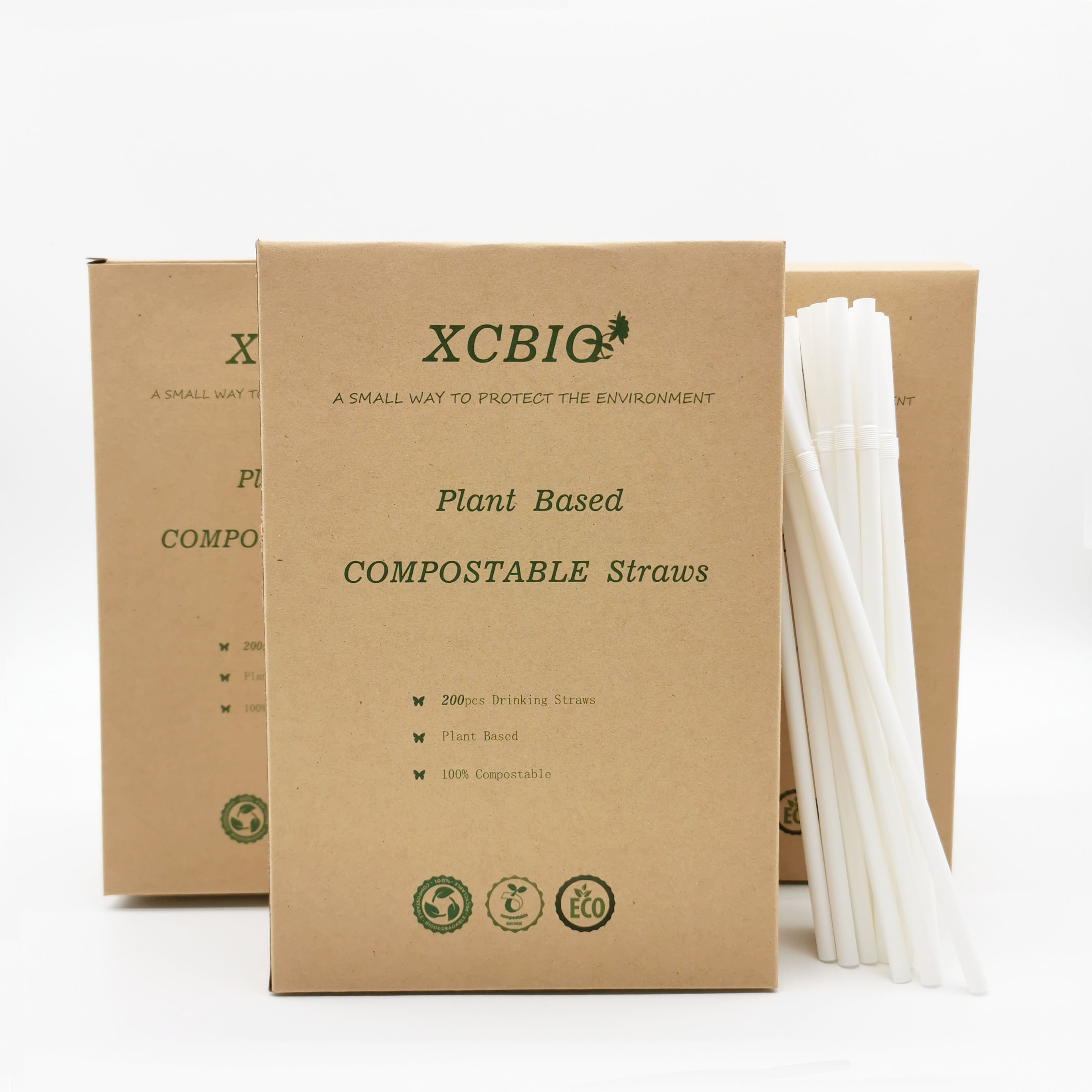 Pajitas compostables personalizadas