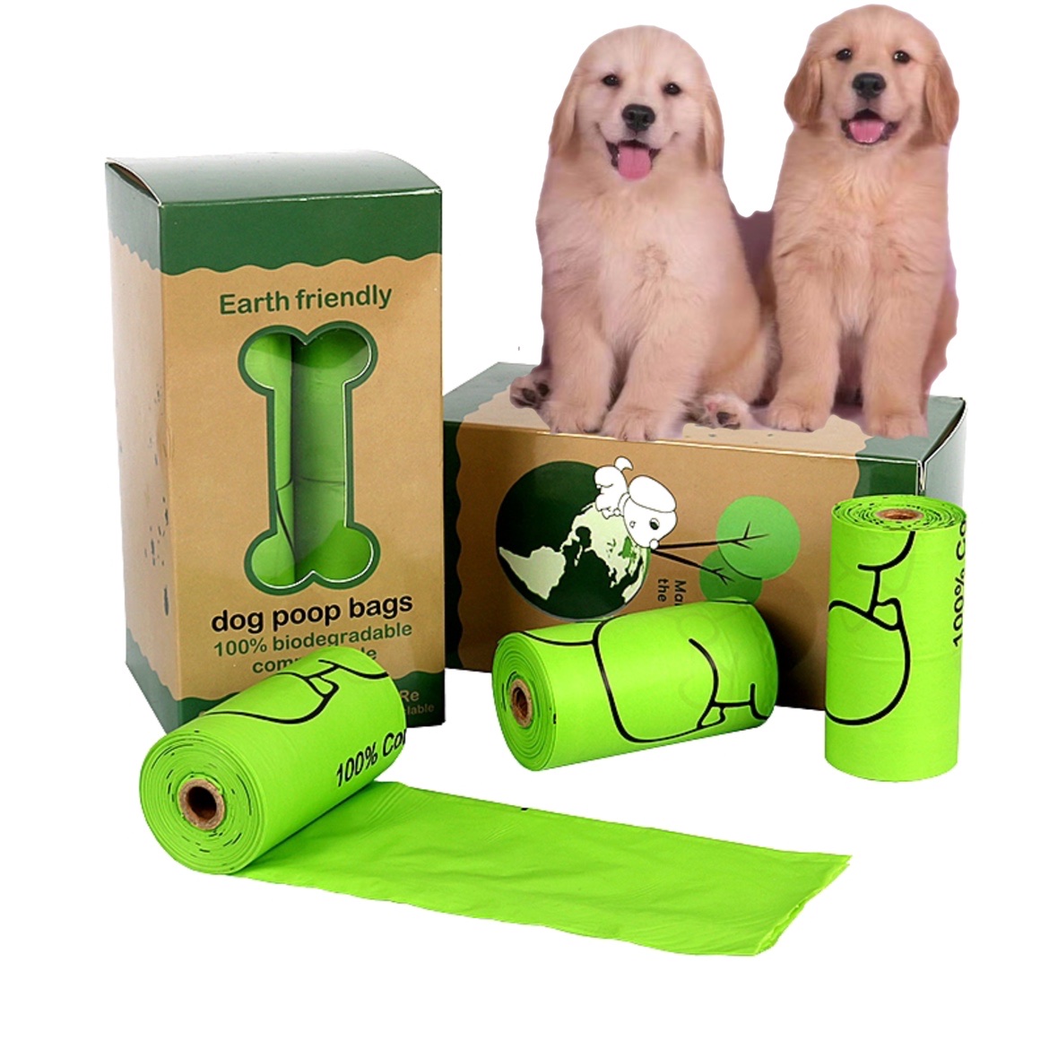 Bolsa de caca de mascota compostable