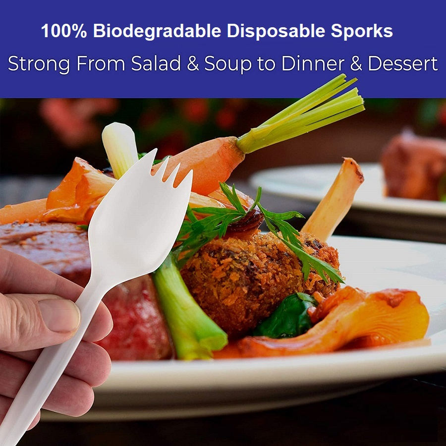 Sporks desechables PLA compostables