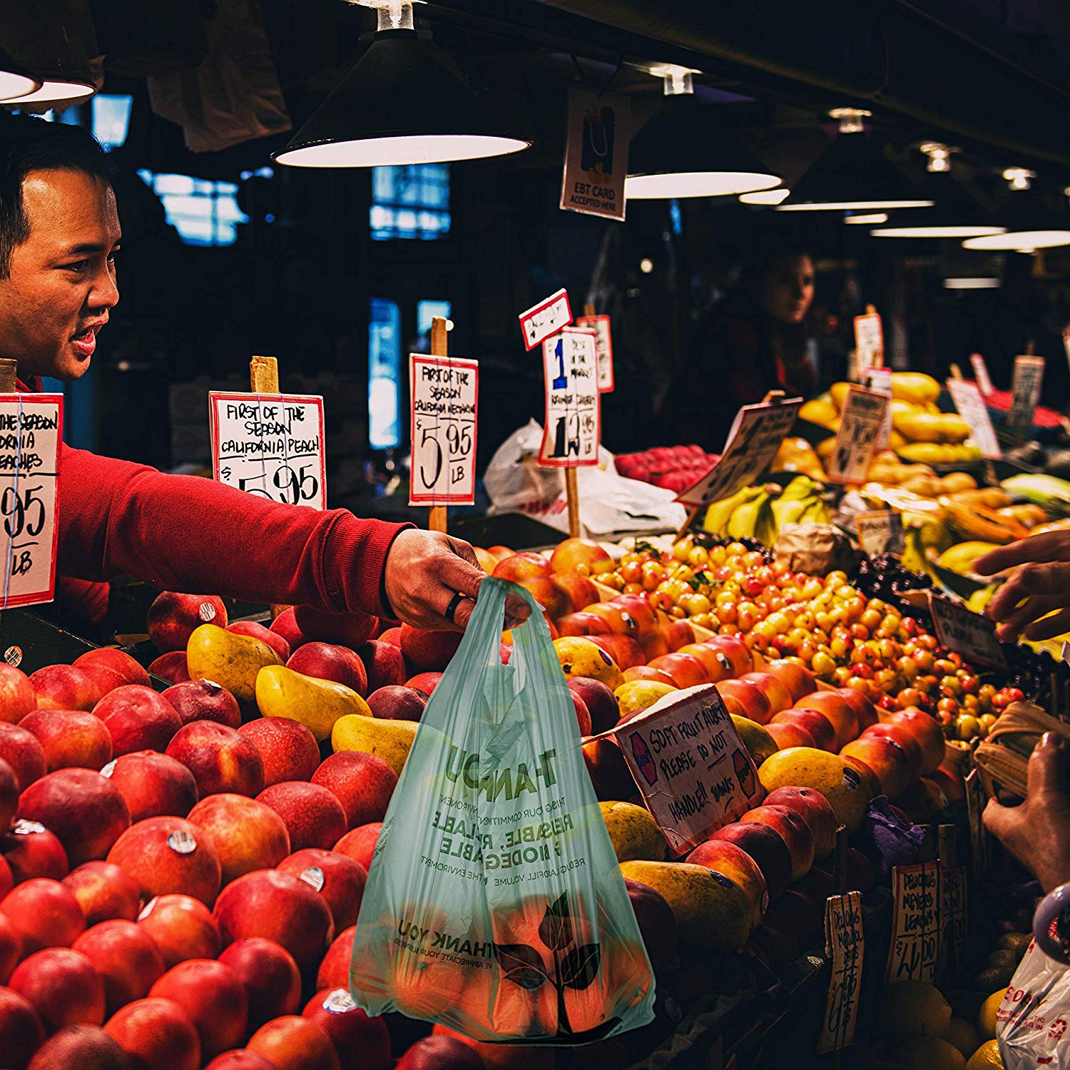 Bolsa de compras de plástico sin BPA